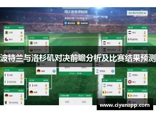 波特兰与洛杉矶对决前瞻分析及比赛结果预测